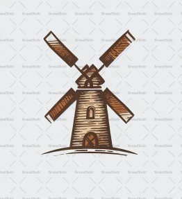 Rustikale Windmühle